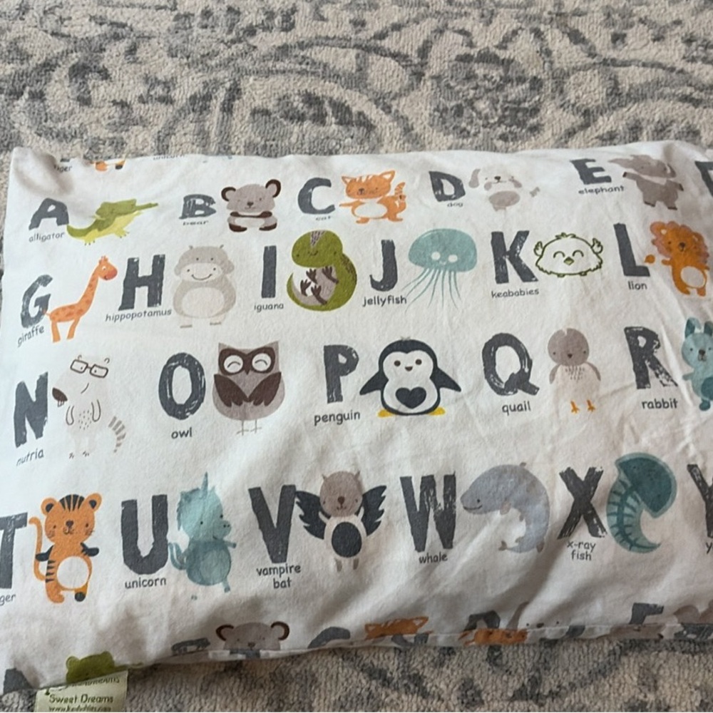 Alphabet Animal Toddler Pillow